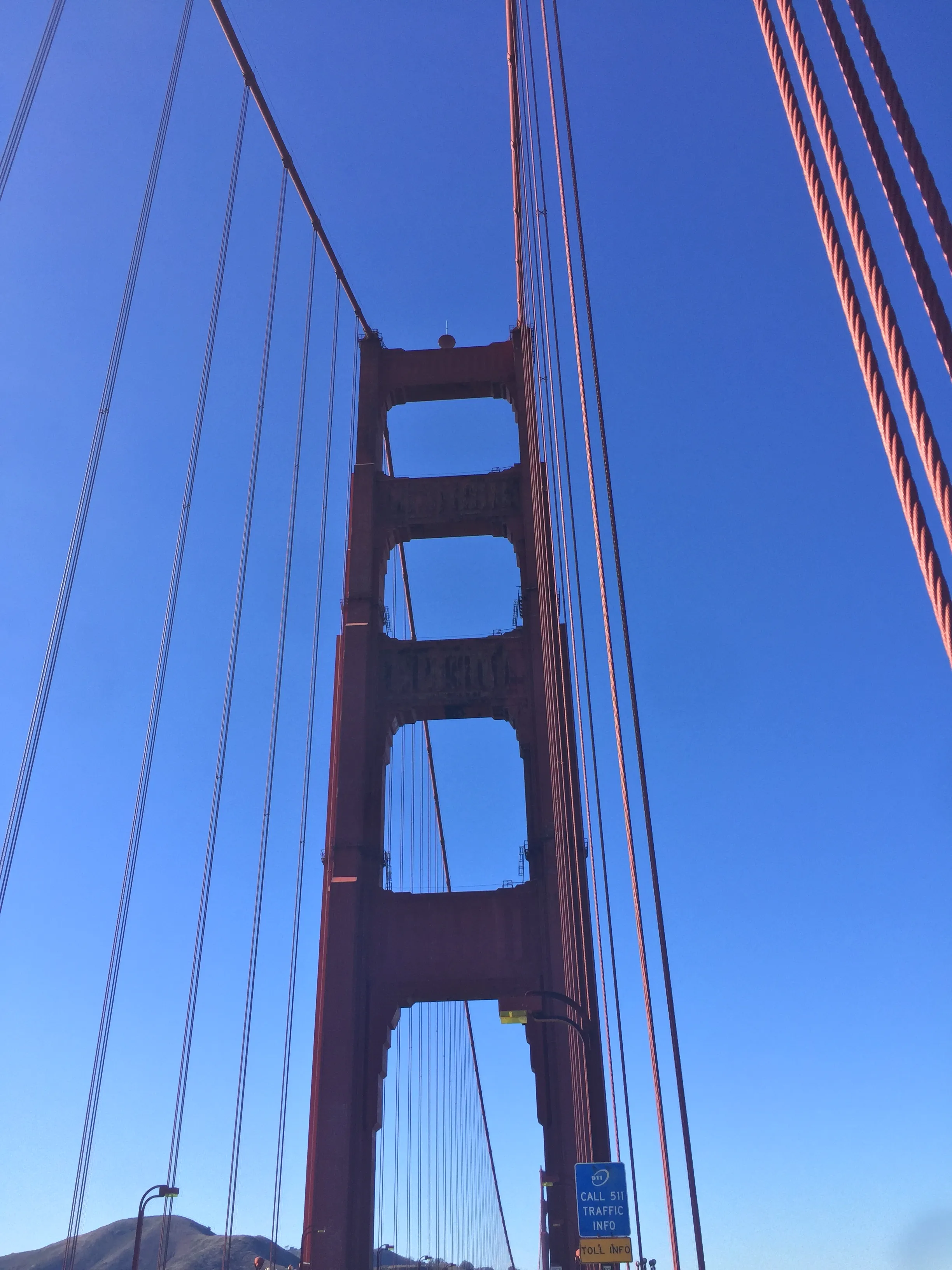 Walking the bridge. Pictures can't describe the moment I looked
up.