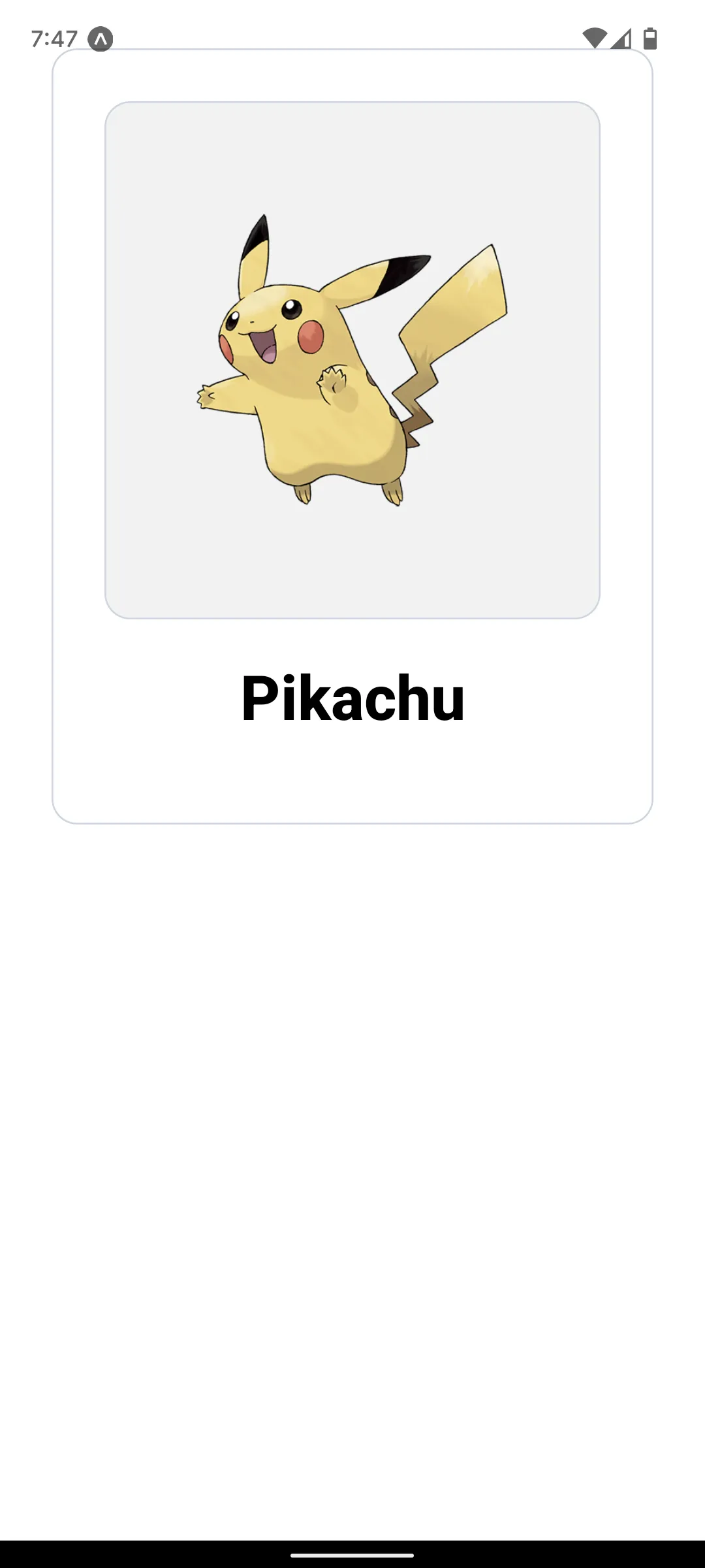 A Pikachu preview
card